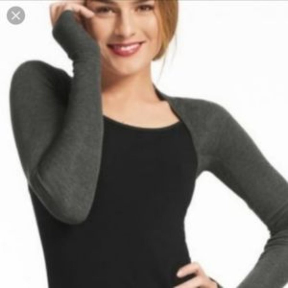 Cabi ballet shrug, size M, charcoal grey